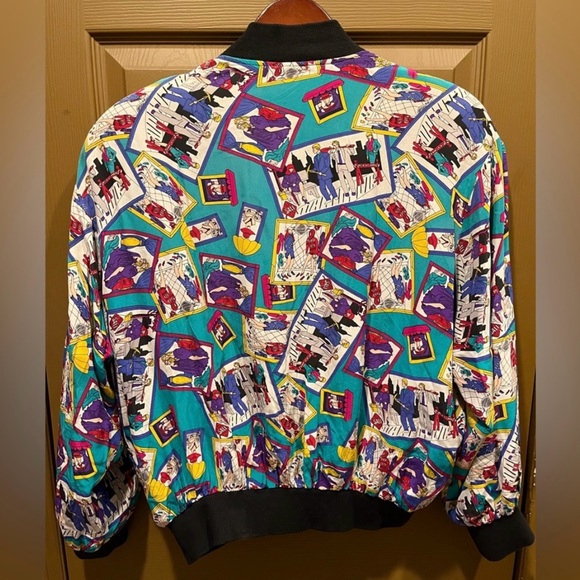 Colorful Graphic Bomber Jacket - Picture 2 of 4